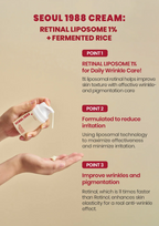 SEOUL 1988 Cream : Retinal Liposome 1% + Fermented Rice (50ml)