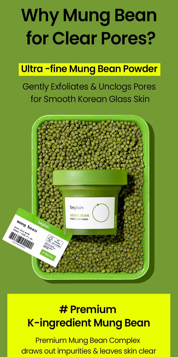 Mung Bean Pore Clay Mask (120ml)