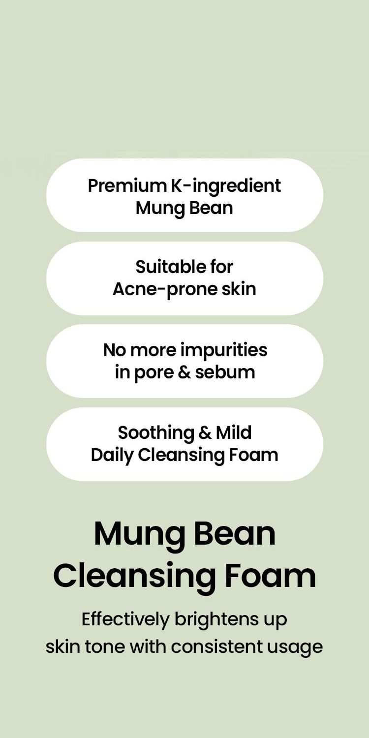 Mung Bean Ph-balanced Cleansing Foam (80ml)