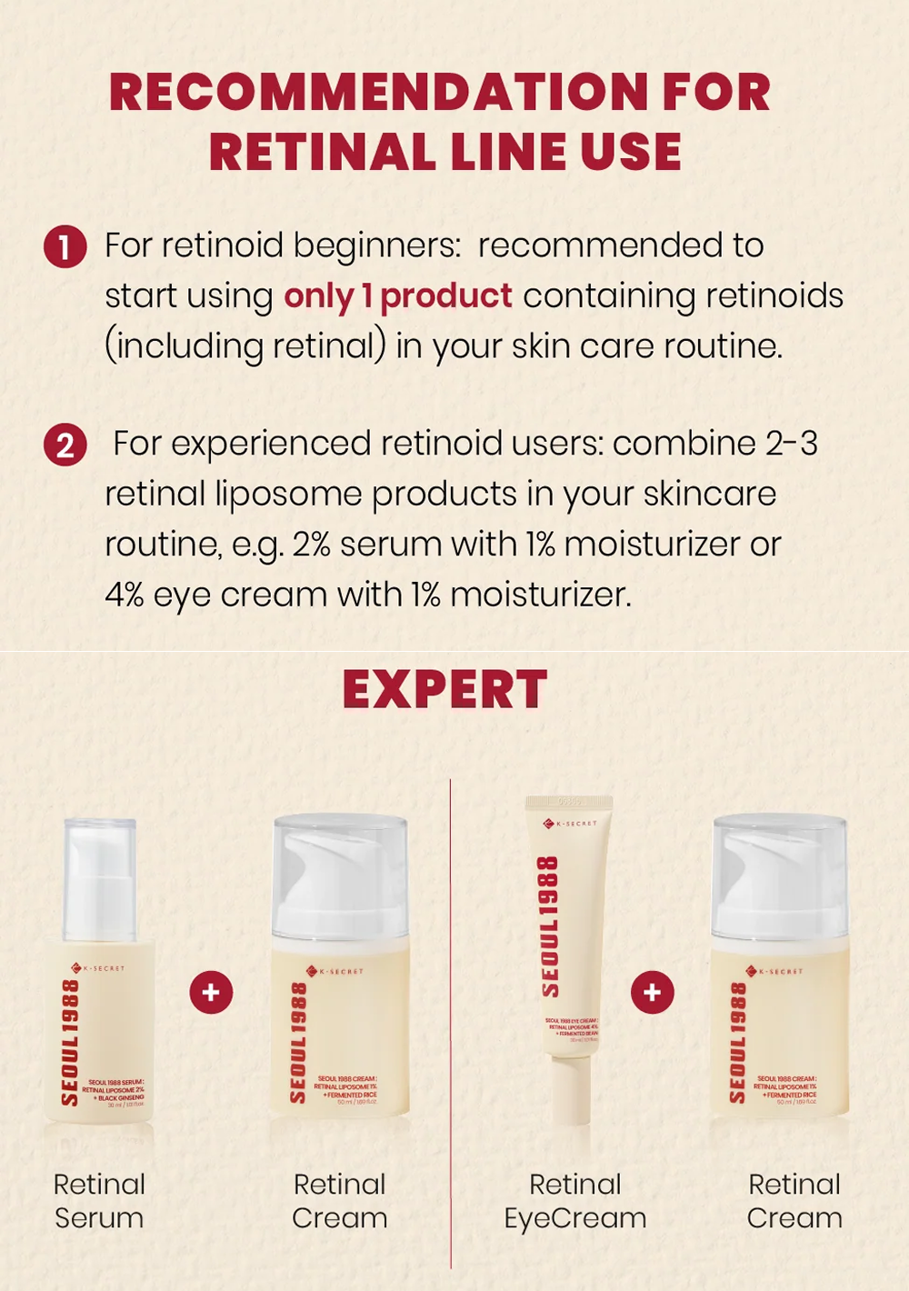 SEOUL 1988 Cream : Retinal Liposome 1% + Fermented Rice (50ml)