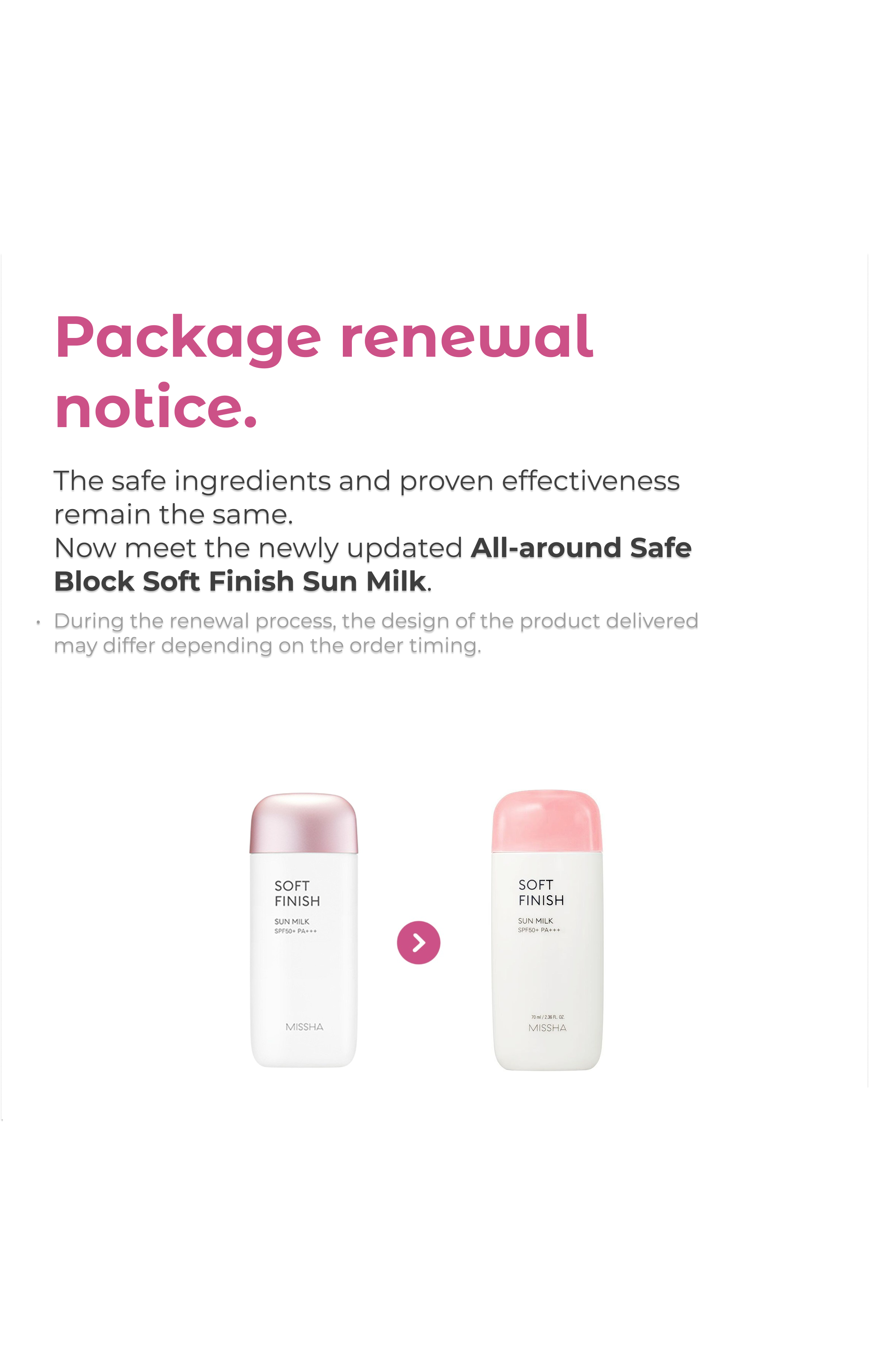 All-around Safe Block Soft Finish Sun Milk (70ml)