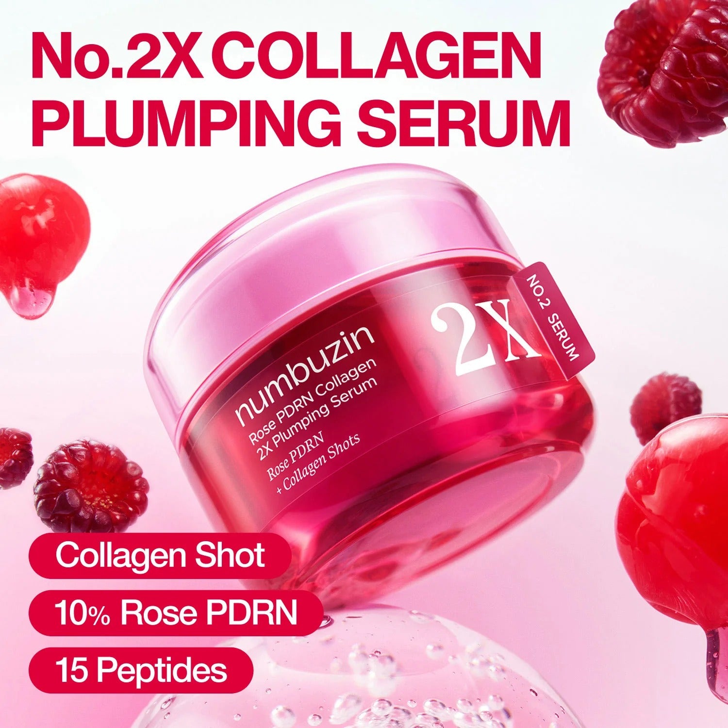No.2 Rose PDRN Collagen 2X Plumping Serum (30ml)