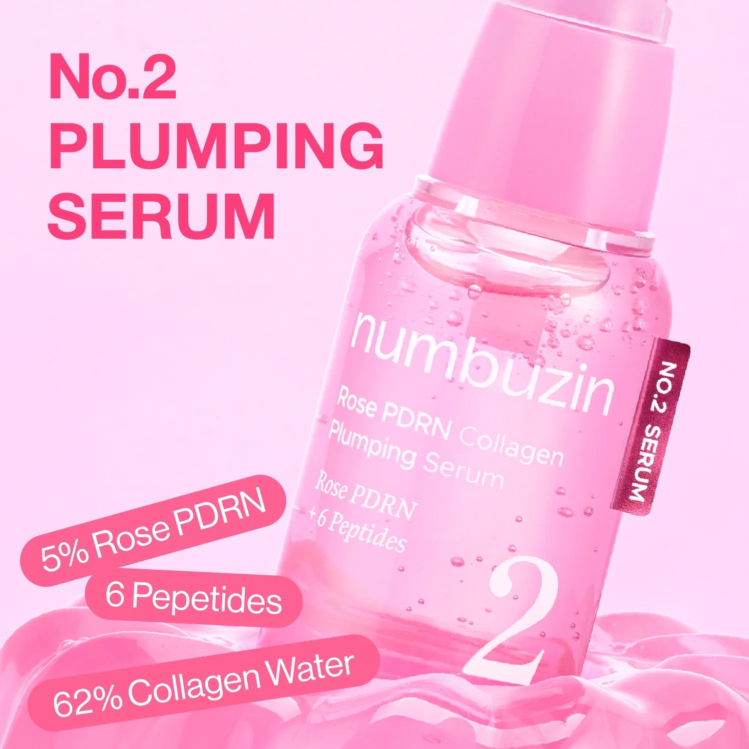 No. 2 Rose PDRN Collagen Plumping Serum (30ml)