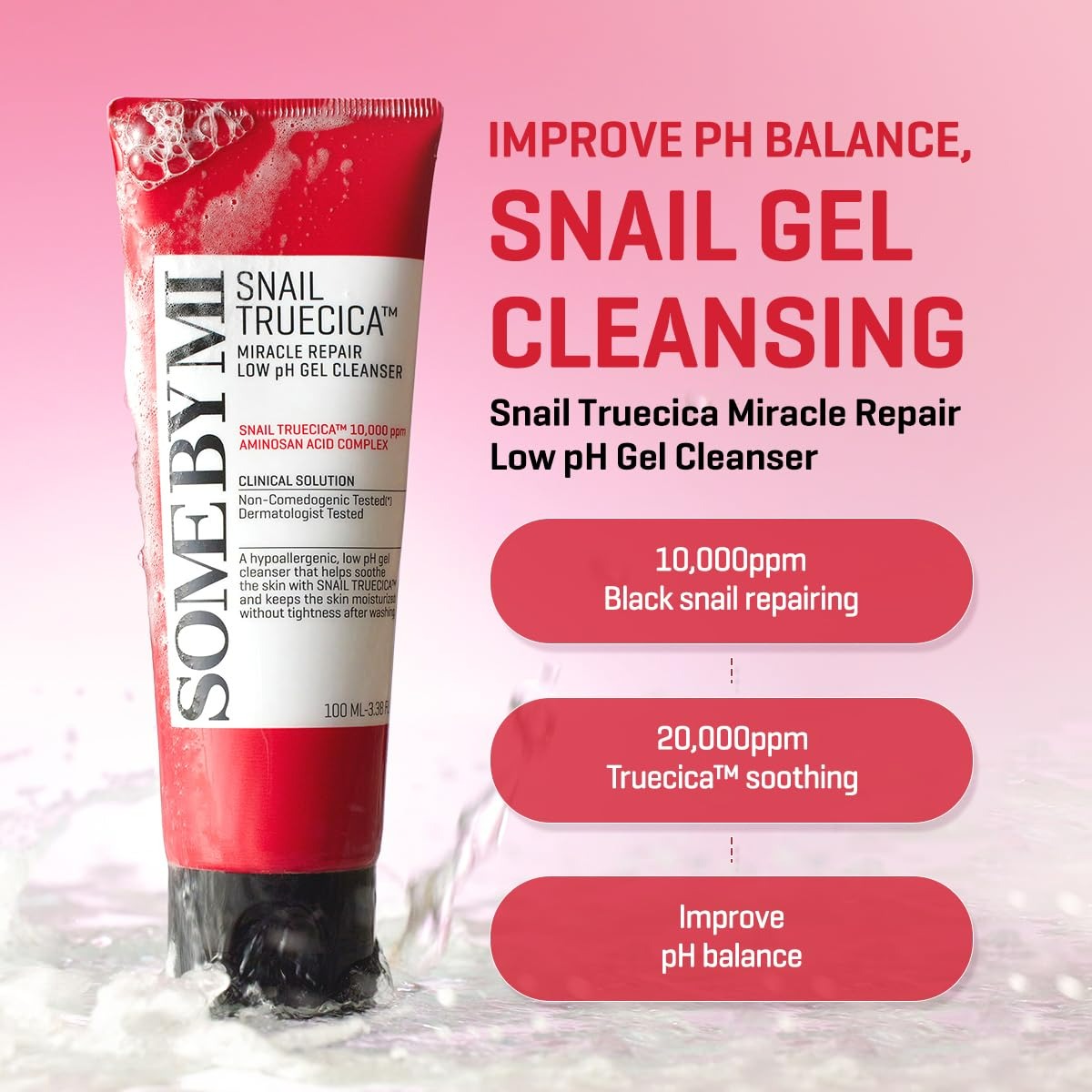 Snail Truecica Miracle Repair Low pH Gel Cleanser (100ml)