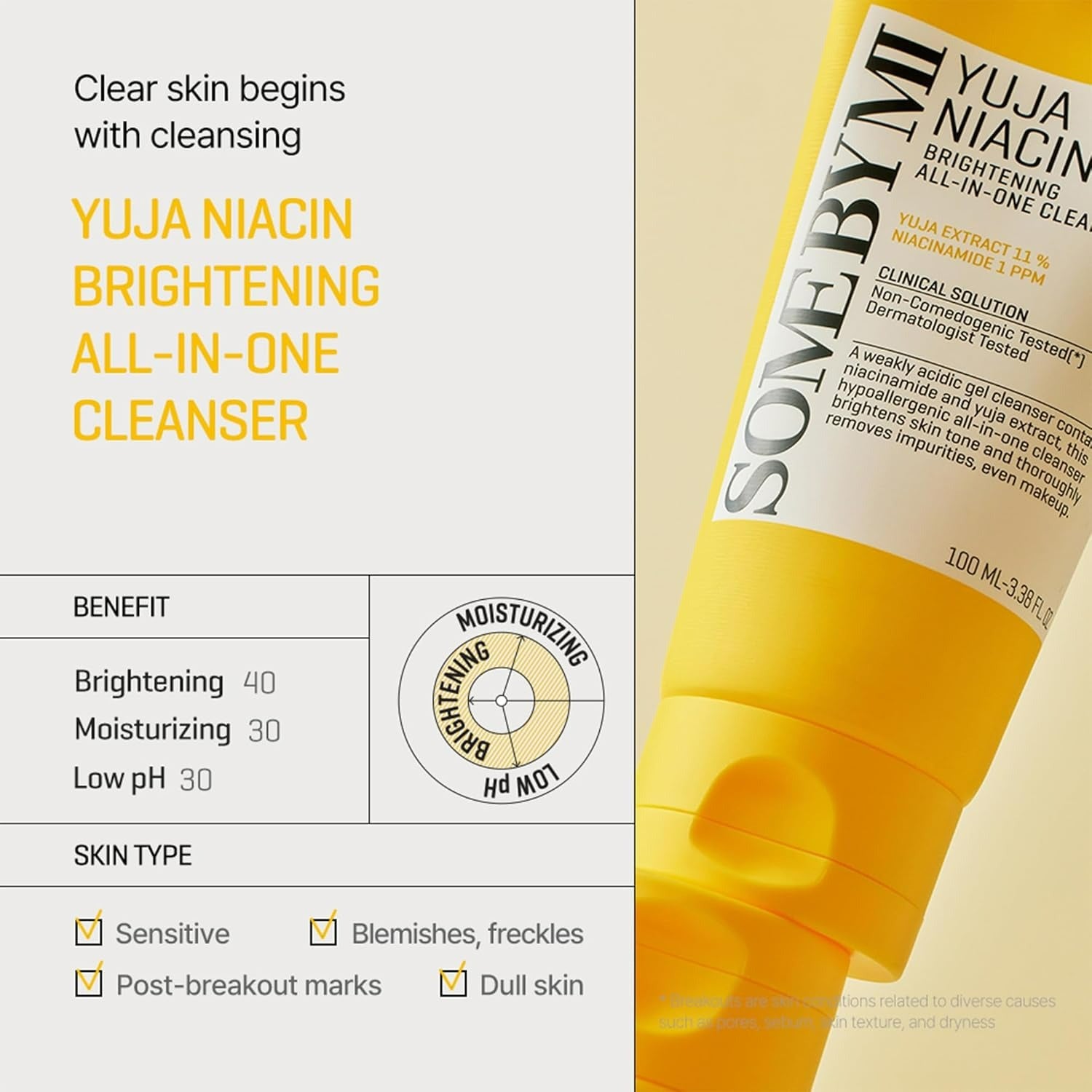 Yuja Niacin Brightening All-In-One Cleanser (100ml)