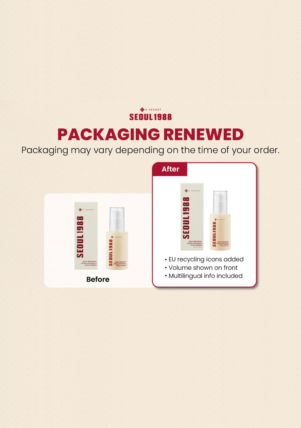 SEOUL 1988 Serum : Retinal Liposome 2% + Black Ginseng (30ml)