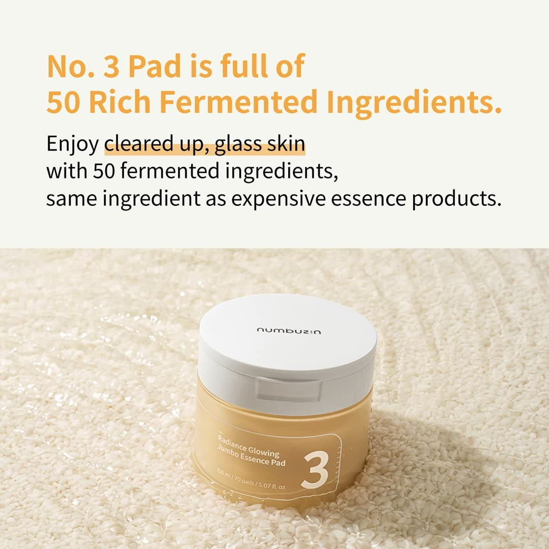 No. 3 Radiance Glowing Jumbo Essence Pad (70pads)