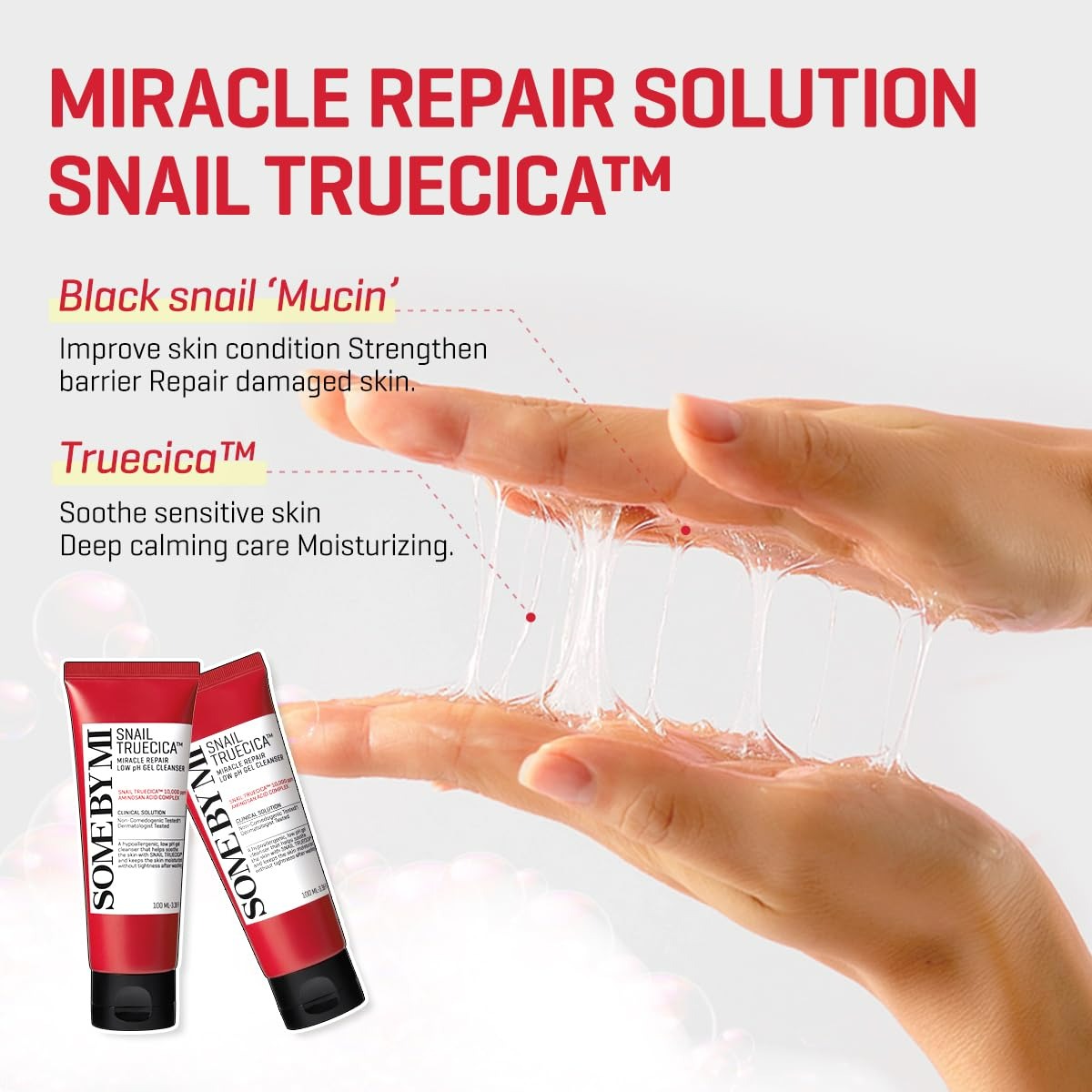 Snail Truecica Miracle Repair Low pH Gel Cleanser (100ml)