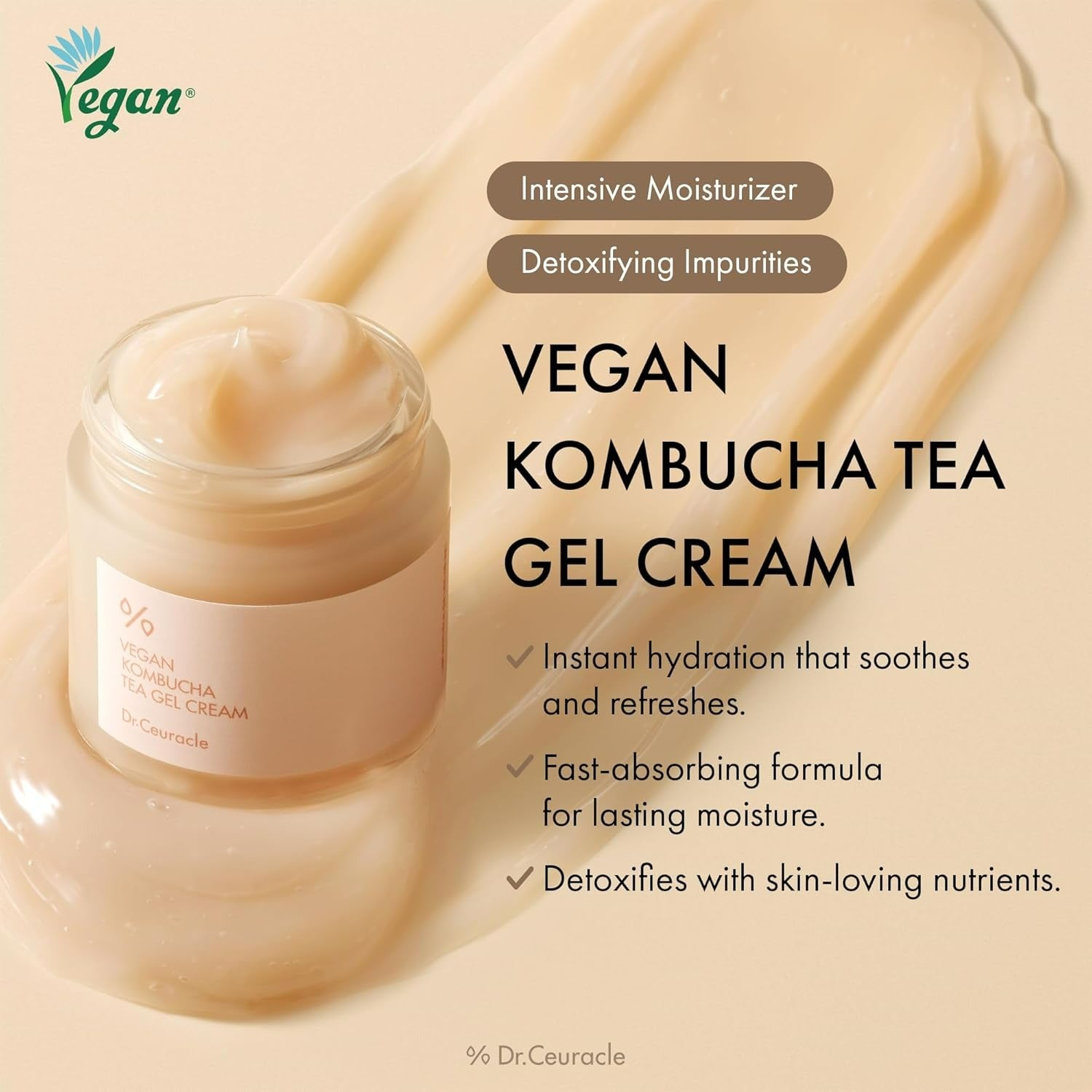 Vegan Kombucha Tea Gel Cream (150ml)