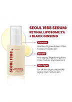 SEOUL 1988 Serum : Retinal Liposome 2% + Black Ginseng (30ml)