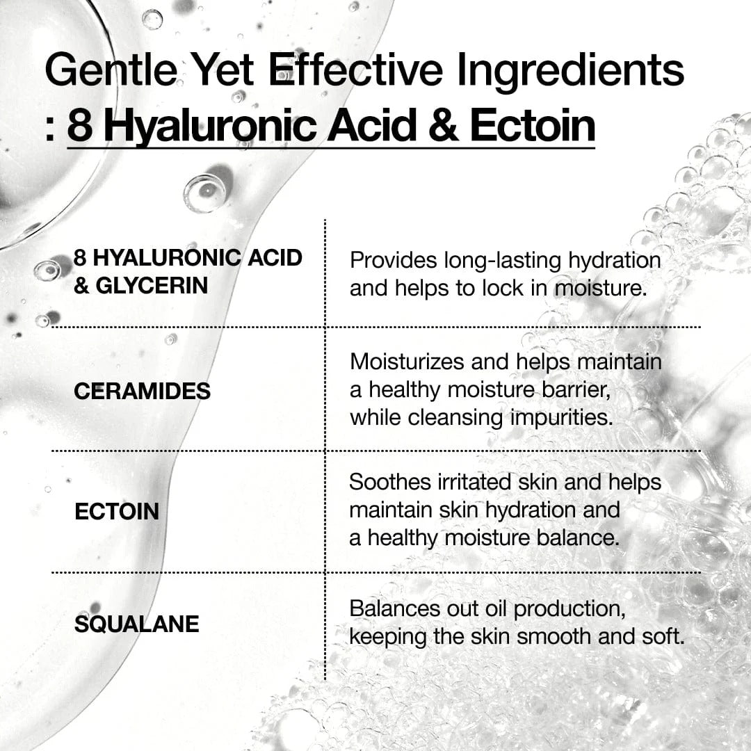 8 Hyaluronic Acid Moisturizing Gentle Gel Cleanser (150ml)
