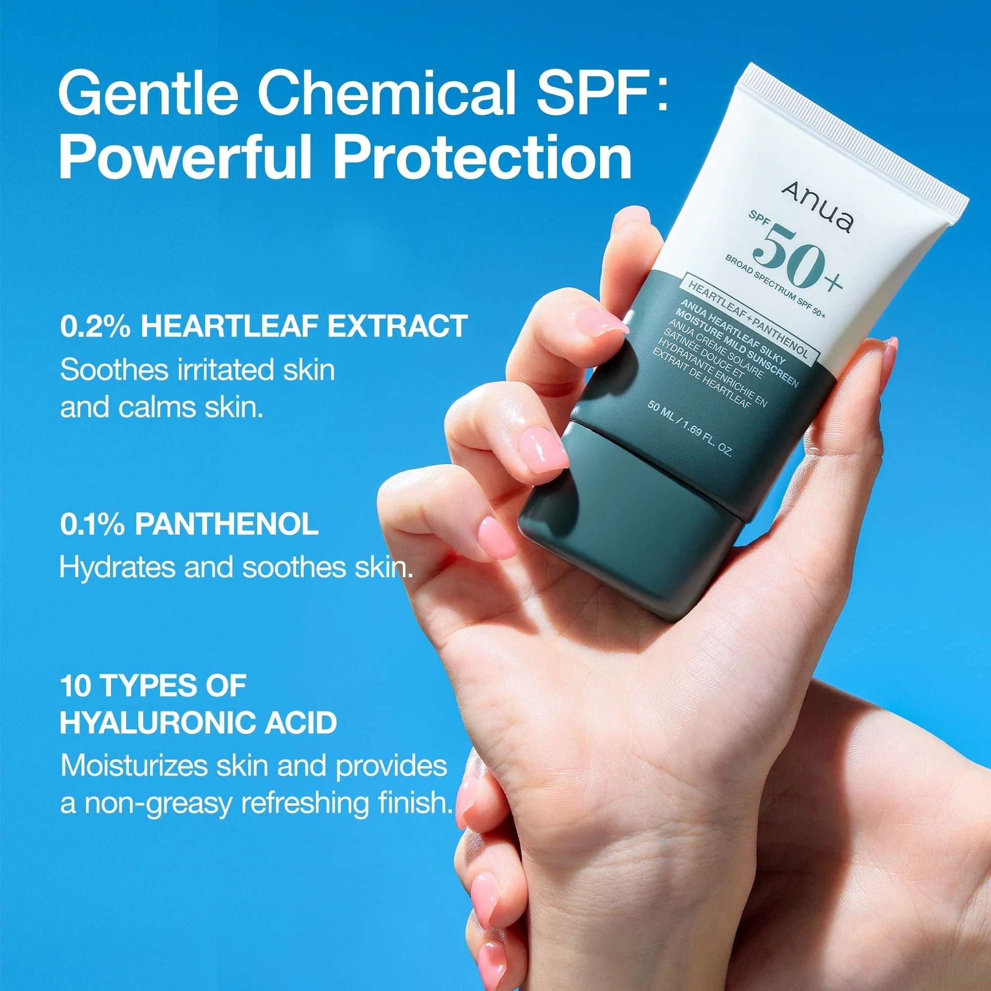 Heartleaf Silky Moisture Sun Cream (50ml)