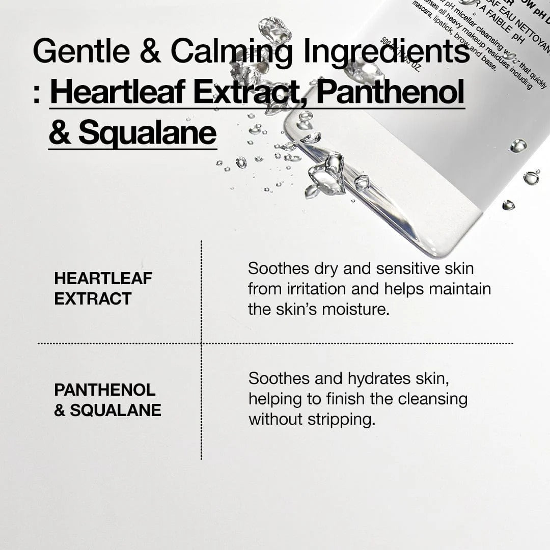 Heartleaf Low pH Deep Cleansing Water (500ml)