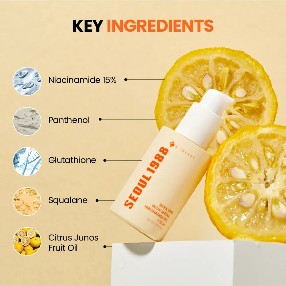 SEOUL 1988 Glow Serum : Niacinamide 15% + Yuja (30ml)