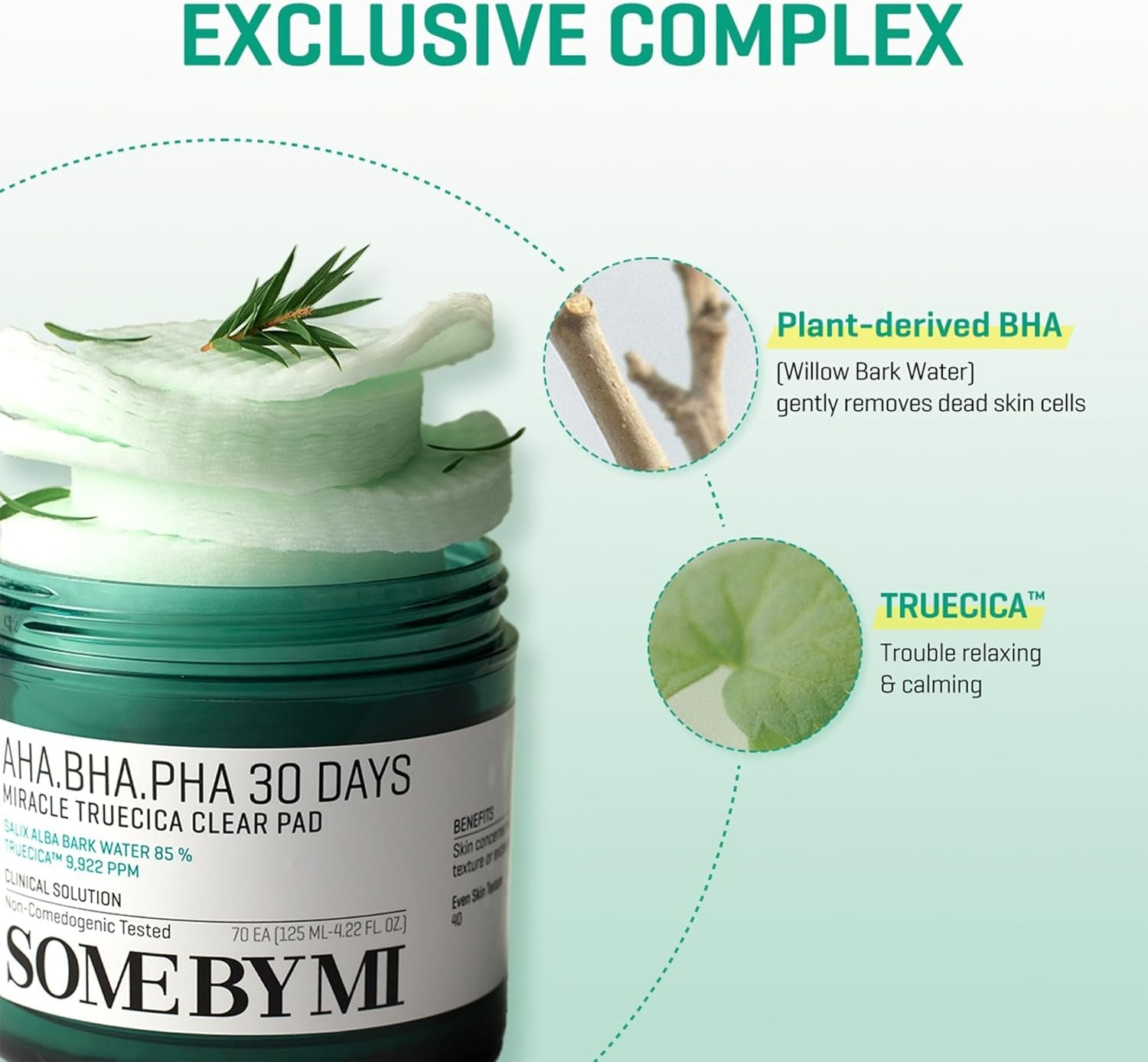 AHA, BHA, PHA 30 Days Miracle Truecica Clear Pad (70pads)