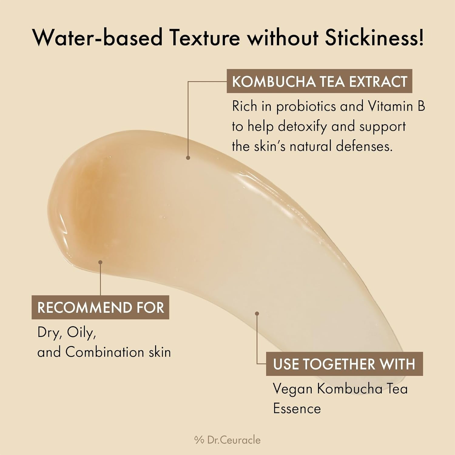 Vegan Kombucha Tea Gel Cream (150ml)