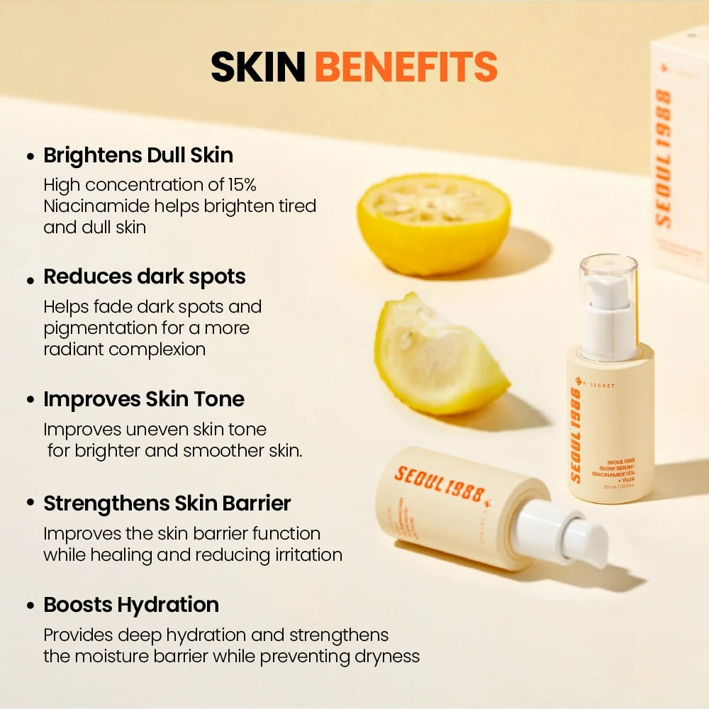 SEOUL 1988 Glow Serum : Niacinamide 15% + Yuja (30ml)