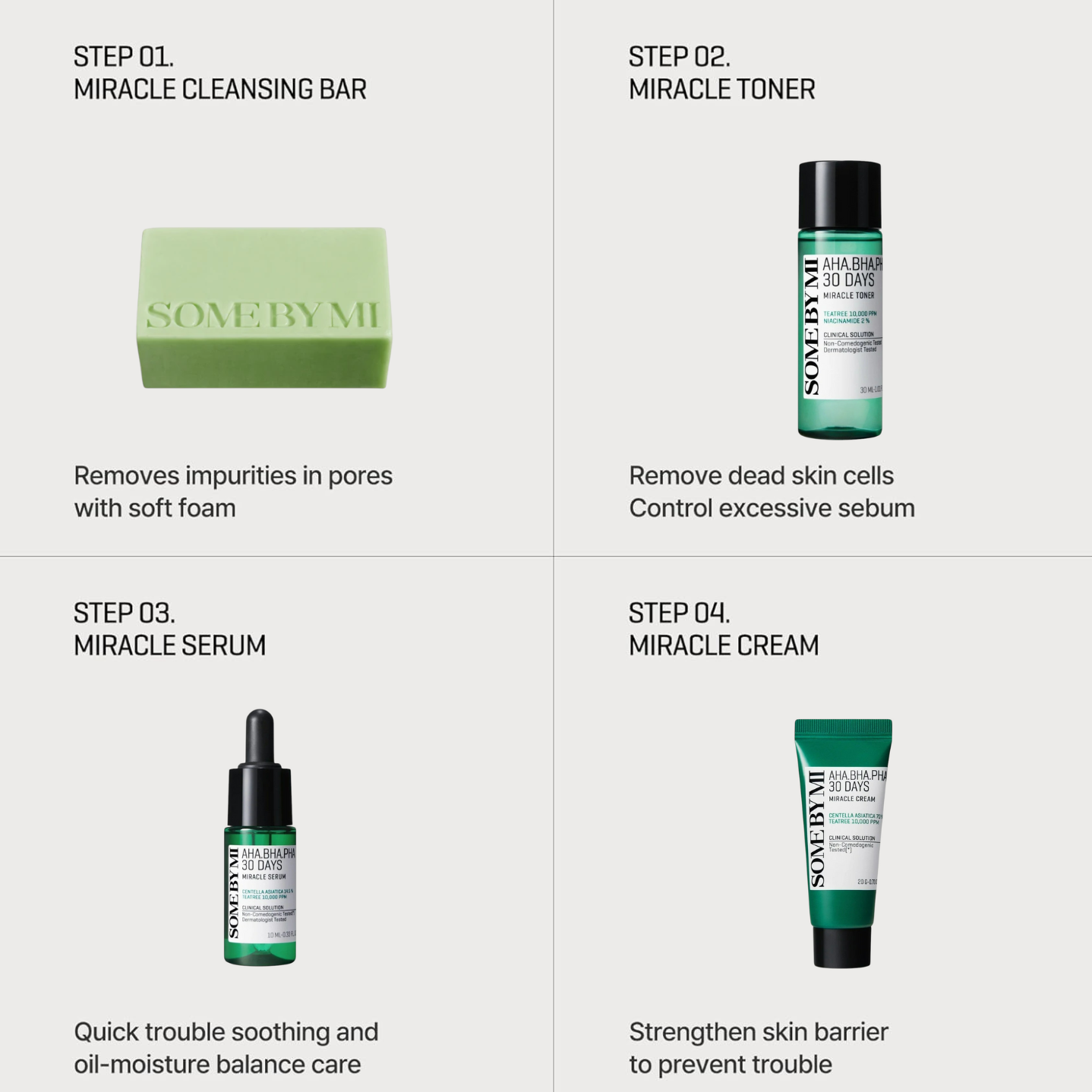 AHA BHA PHA 30 Days Miracle Starter Kit (4pcs)