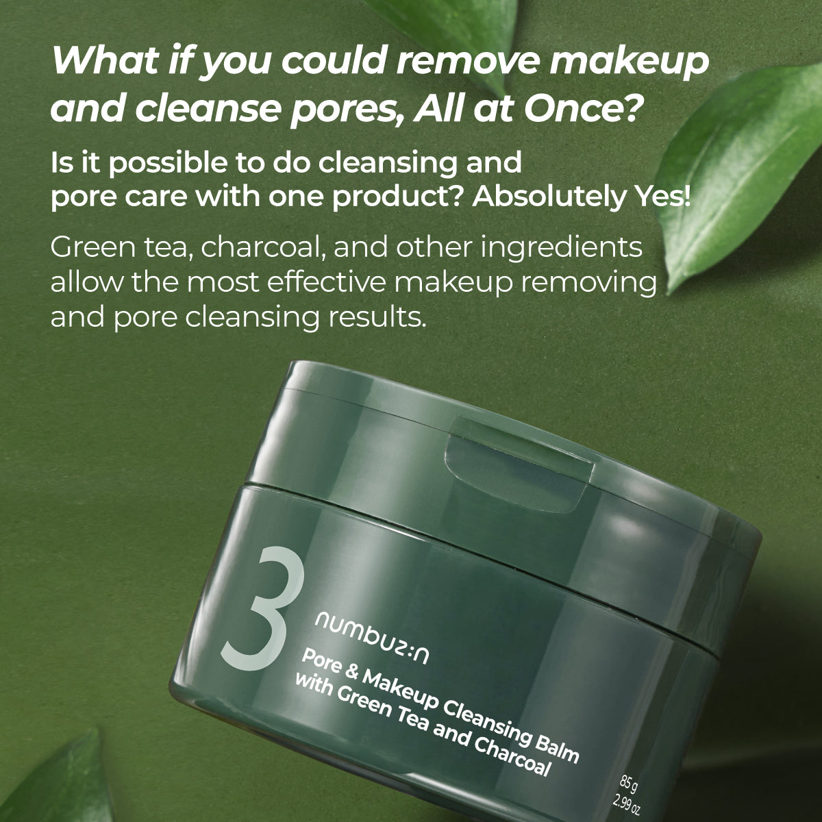 No. 3 Pore & Makeup Cleansing Balm With Green Tea And Charcoal (85g)