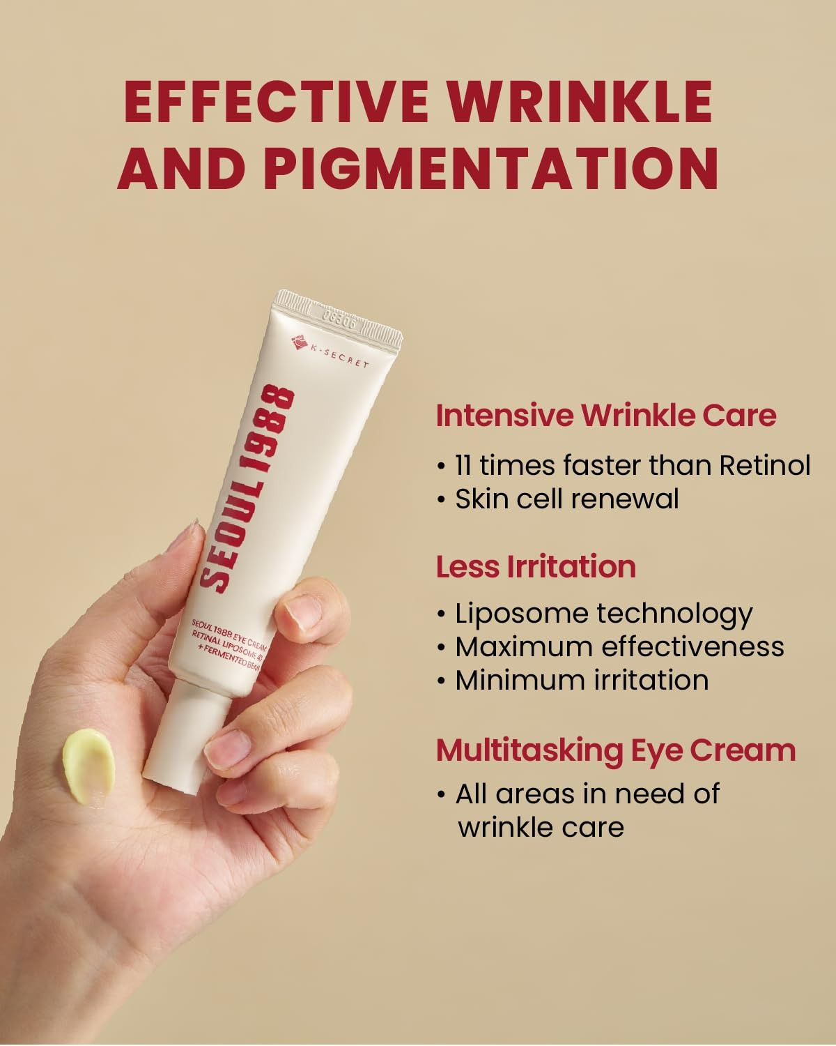 SEOUL 1988 Eye Cream : Retinal Liposome 4% + Fermented Bean (30ml)