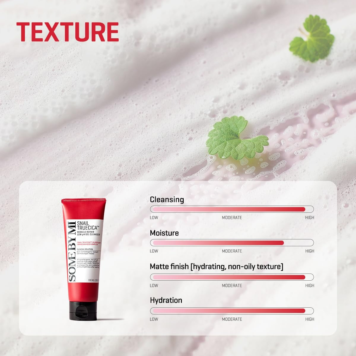 Snail Truecica Miracle Repair Low pH Gel Cleanser (100ml)