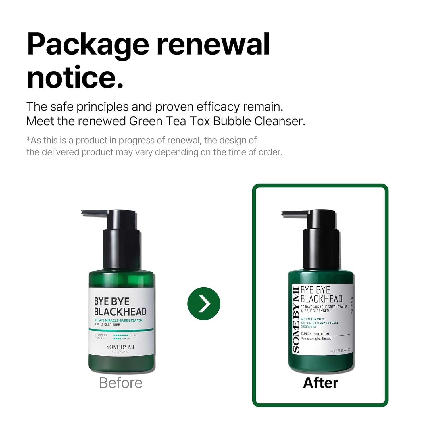 Bye Bye Blackhead 30 Days Miracle Green Tea Tox Bubble Cleanser (120g)