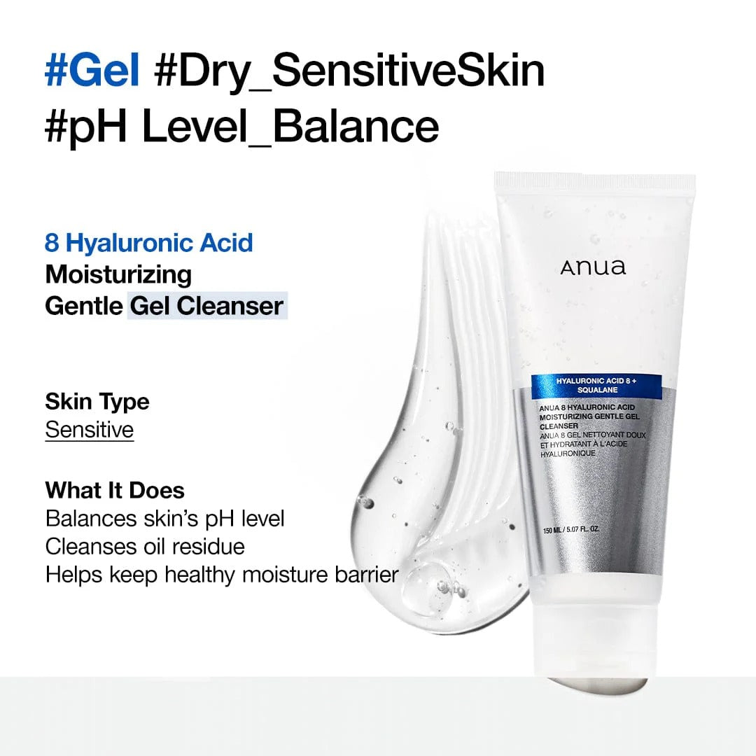 8 Hyaluronic Acid Moisturizing Gentle Gel Cleanser (150ml)