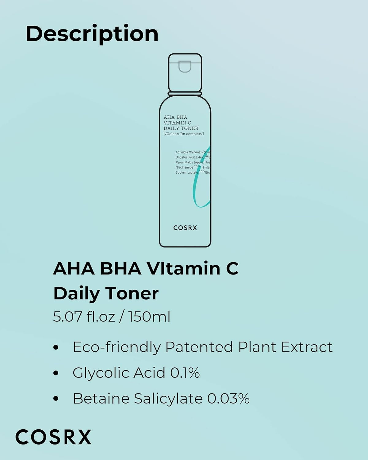 Refresh AHA BHA Vitamin C Daily Toner (150ml)