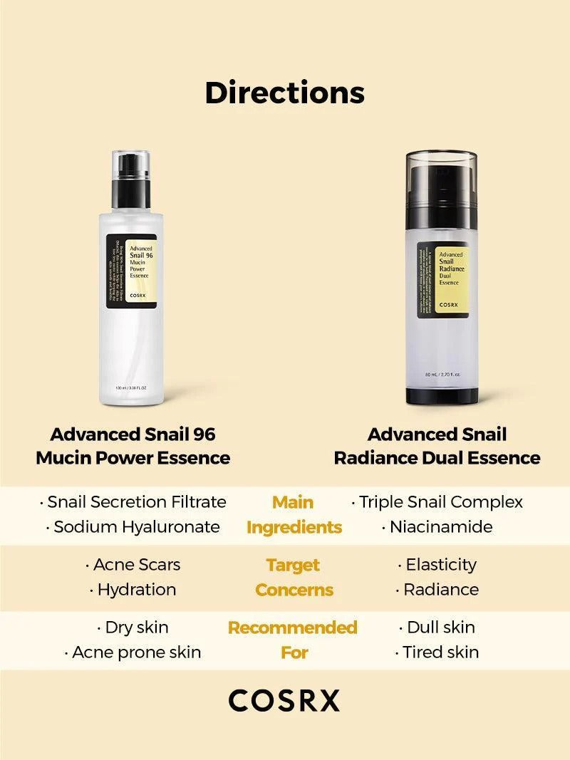 Advanced Snail Radiance Dual Essence (80ml)