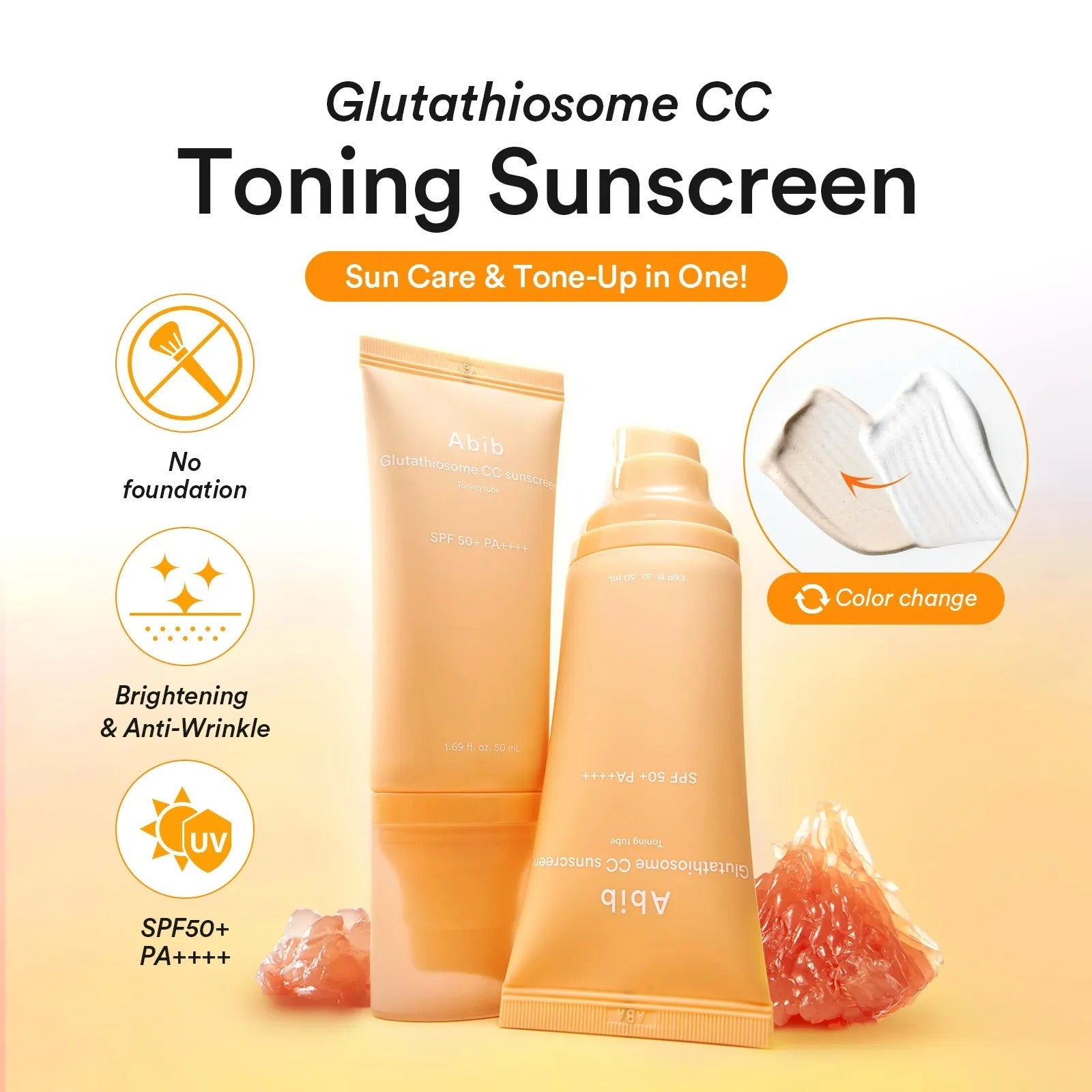 Glutathiosome CC Sunscreen Toning Tube (50ml)