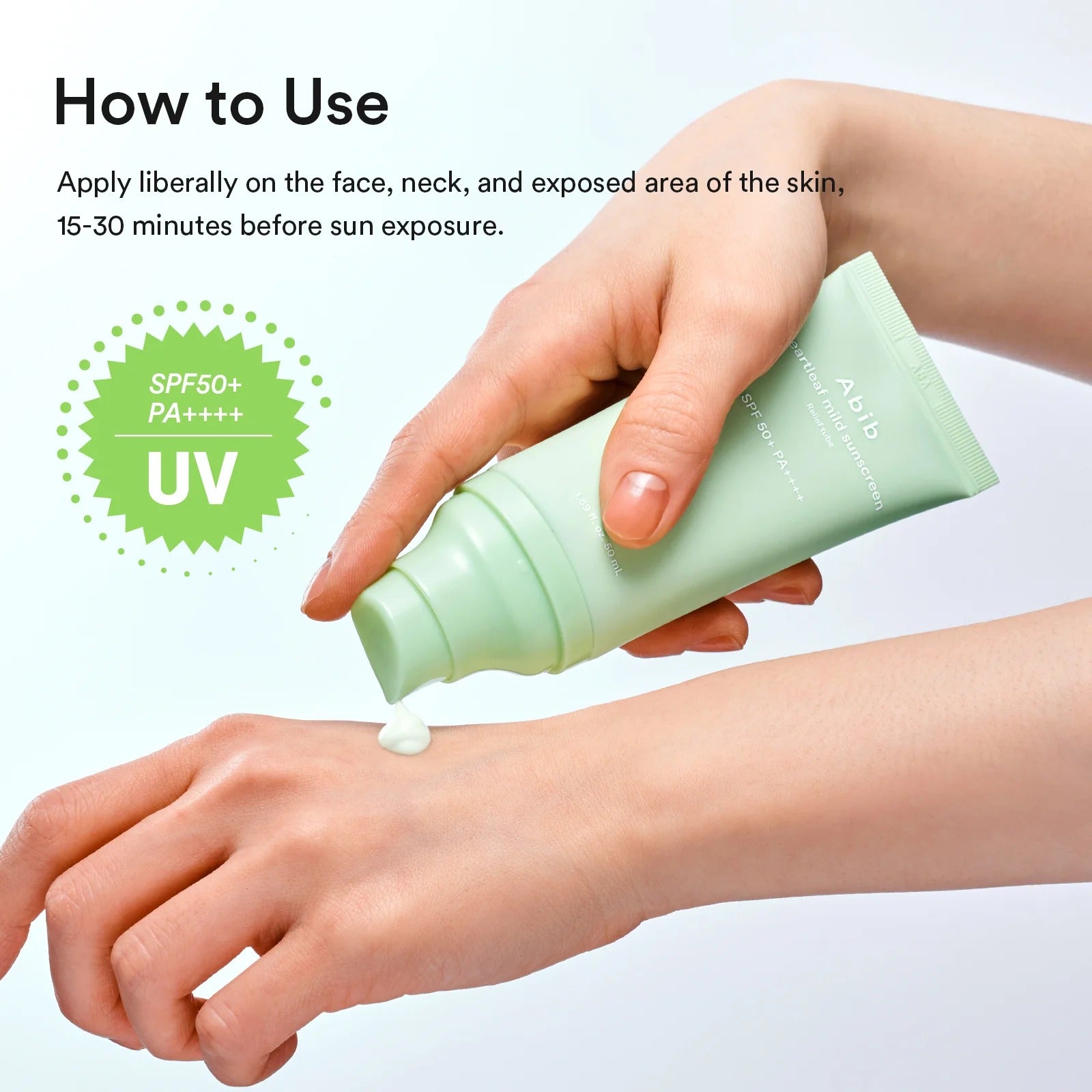 Heartleaf Mild Sunscreen Relief Tube (50ml)